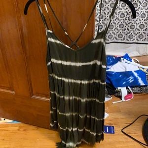 Dance & Marvel green and white romper